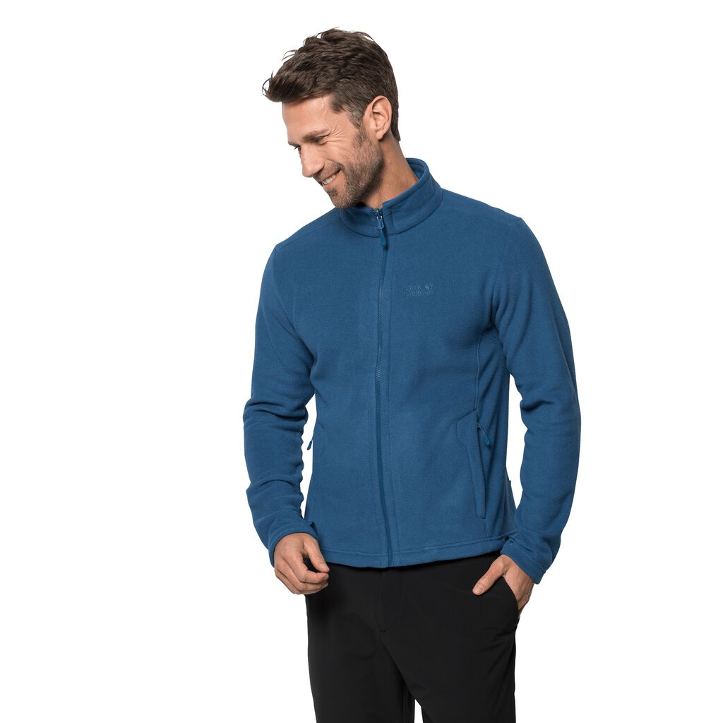 Jack Wolfskin MOONRISE Férfi Fleece Kabát Sötétkék Kék - IEGJLX-297